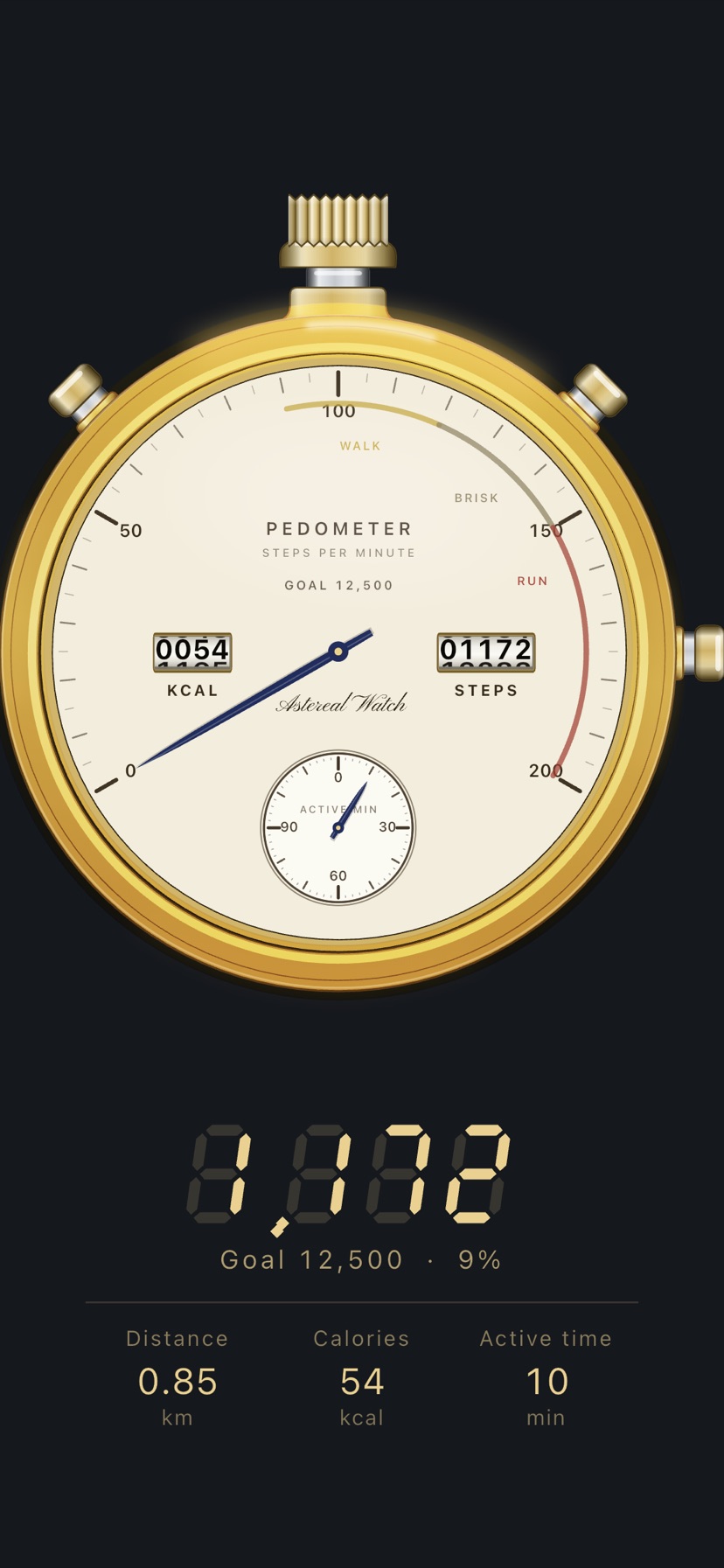Quadrante dell'orologio con contapassi